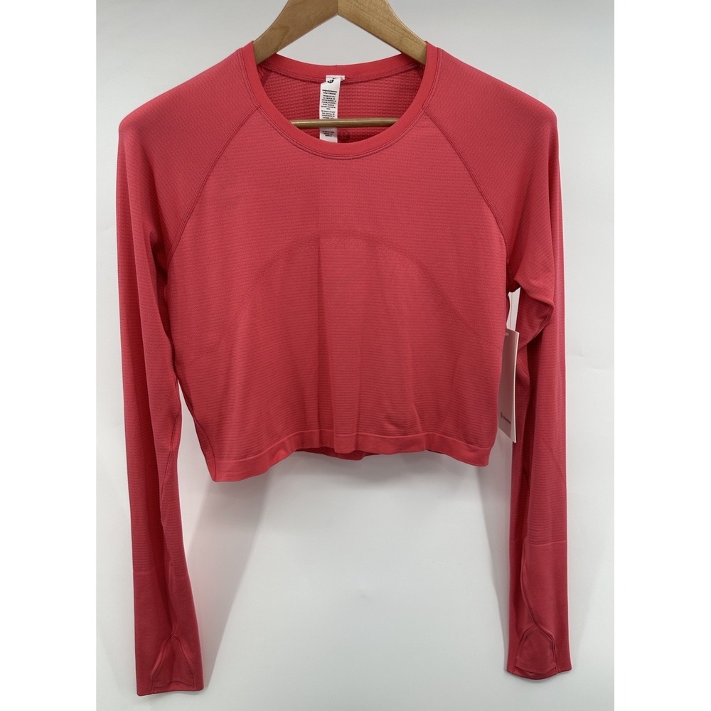 NWT Lululemon Swiftly Tech Crop Long Sleeve 2.0 Race Length Size 12  Women's